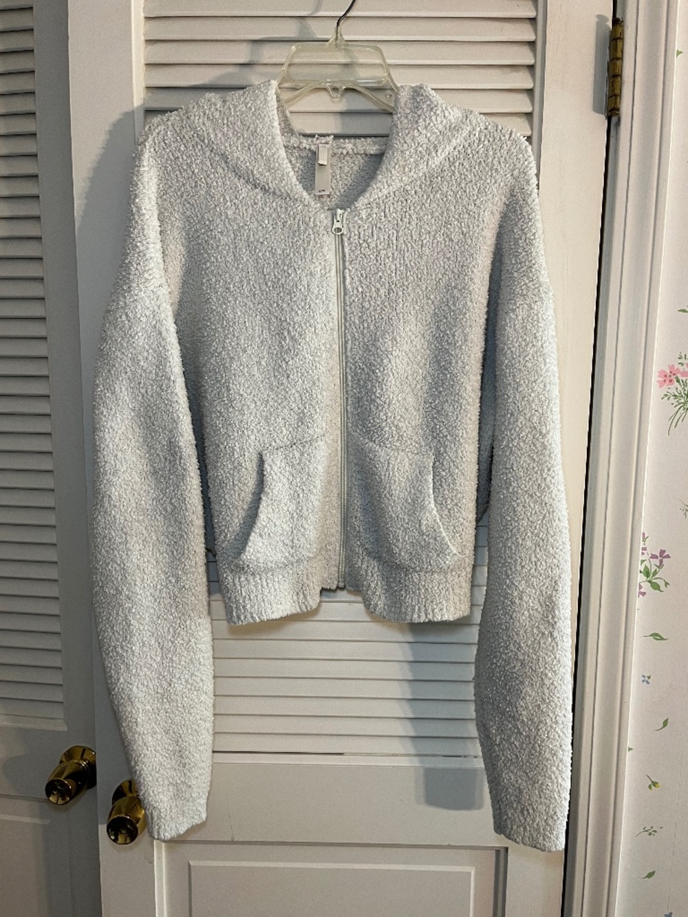 SKIMS Cozy Knit 2-Piece Set Smoke Pale Gray Zip-Up Hoodie & Joggers 2X/3X - Picture 2 of 10